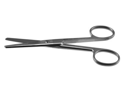 Harvey wire cutting scissors, 5'', straight blades, serrated bottom blade, blunt tips, ring handle