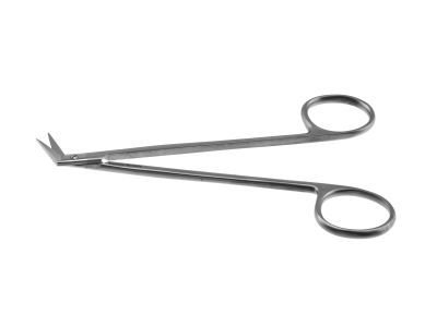 Peripheral vascular scissors, 5'',angled 60º blades, sharp tips, ring handle