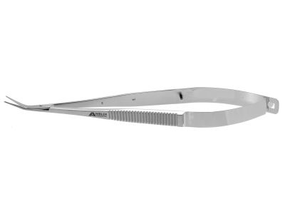 Potts valve scissors, 5 3/4'',angled on flat 10.0mm blades, flat handle