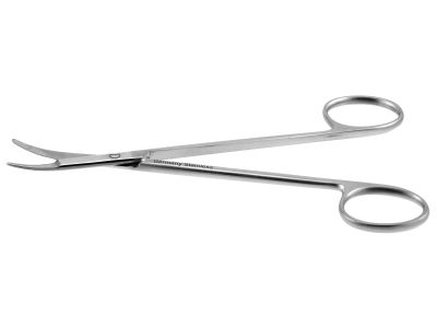 Ragnell dissecting scissors, 5 1/2'',curved blades, blunt flattened tips, ring handle