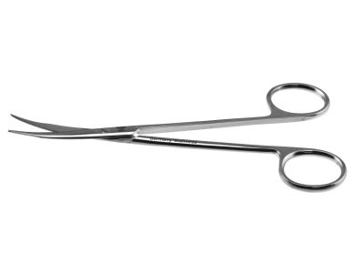 Reynolds dissecting scissors, 6'',slightly curved blades, serrated bottom blade, blunt tips, ring handle