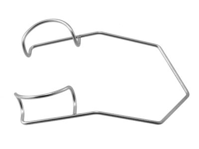 Barraquer lid speculum, 1 1/2'',adult size, 14.0mm closed wire rounded blades, 18.0mm blade spread, temporal approach
