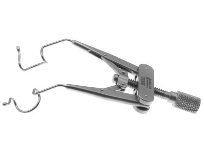 Lieberman lid speculum, 2 1/2'',pediatric size, 8.0mm open rounded wire blades, nasal approach, adjustable thumb-screw tension