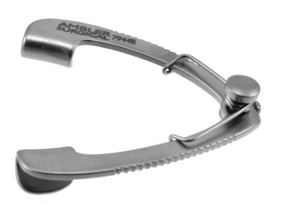 Sauer lid speculum, 1 3/8'',infant size, 6.0mm solid blades, 20.0mm blade spread, nasal approach