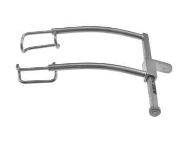 Murdoch lid speculum, 2 1/4'',adult size, 14.0mm closed wire blades, nasal approach, 24.0mm blade spread, self-locking mechanism