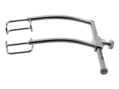 Murdoch lid speculum, 2 1/4'',adult size, 15.0mm closed wire blades, nasal approach, 26.0mm blade spread, self-locking mechanism