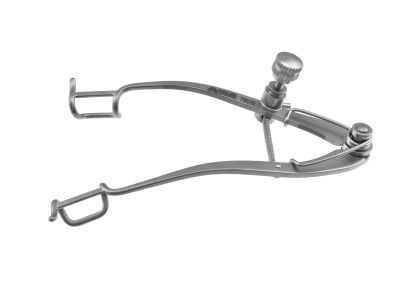 Williams lid speculum, 2 3/4'',pediatric size, 11.0mm closed wire blades, 41.0mm blade spread, nasal approach, screw-type locking mechanism