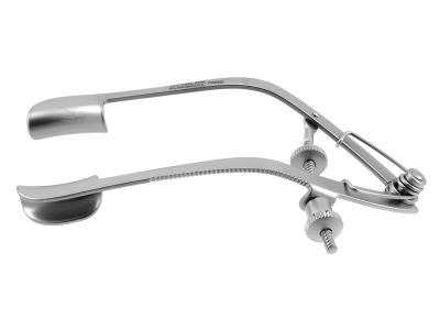 Lancaster lid speculum, 2 3/4'',adult size, 12.0mm solid blades, 40.0mm blade spread, nasal approach, adjustable thumb-screw tension