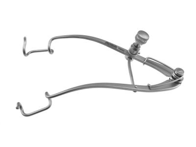 Knapp lid speculum, 3 3/8'',adult size, 13.0mm open wire blades, 60mm blade spread, nasal approach, adjustable/locking screw