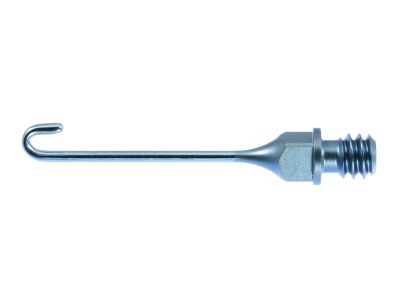 D&K screw-in I/A tip, 22 gauge, J-shaped tip, 0.25mm aspiration port, titanium