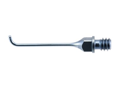 D&K screw-in I/A tip, 22 gauge, 90º angled tip, 0.25mm aspiration port, titanium
