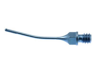 D&K screw-in I/A tip, 22 gauge, curved textured tip, 0.3mm aspiration port, titanium