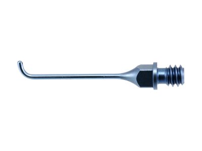 D&K screw-in I/A tip, 22 gauge, 90º angled tip, 0.3mm aspiration port, titanium
