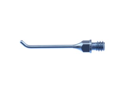 D&K screw-in I/A tip, 20 gauge, angled 45º tip, 0.3mm aspiration port, titanium