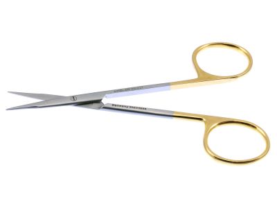 Stevens tenotomy scissors, 4 1/2'',straight TC blades, blunt tips, gold ring handle