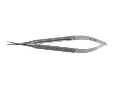 Tubal dissecting scissors, 7'',curved 19.0mm blades, sharp tips, round 10.0mm diameter handle