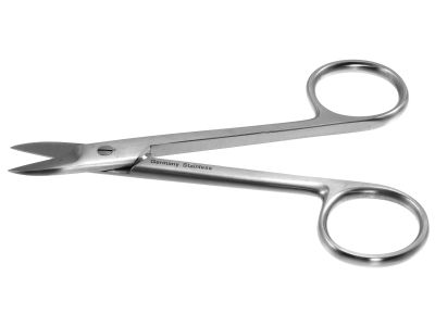 Wire cutting scissors, 4'',straight blades, ring handle