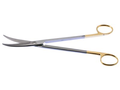 Z-Type hysterectomy (Parametrium) scissors, 9'',curved TC blades, blunt tips, gold ring handle