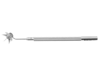 Osher-Neumann 6-line corneal marker, 4 3/8'',marks radial lines 4.0mm long, 4.5mm inner diameter of ring, round handle