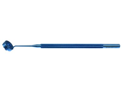Dell LRI astigmatism marker (Gills Nomogram), 4 3/4'',marks chord length of 6.0mm and 8.0mm, rotating ring with degree markings, round handle, titanium