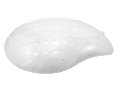 White eye shield, polycarbonate, pinhole design, deep shell, right eye, box of 50