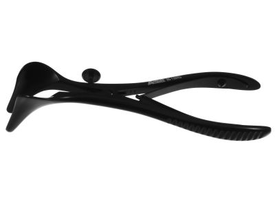 Cottle septum speculum, 6'',narrow 35.0mm blades, with set screw, ebonized finish for reduced glare