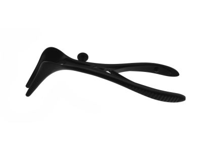 Cottle septum speculum, 6'',narrow 50.0mm blades, with set screw, ebonized finish for reduced glare