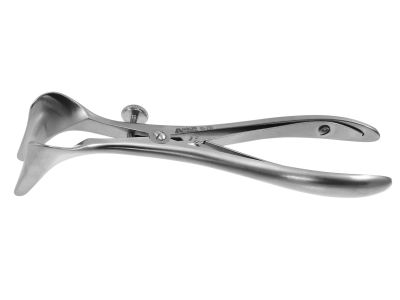 Cottle septum speculum, 5 1/2'',narrow, 30.0mm long, tapered 9mm to 4mm wide blades, with set screw