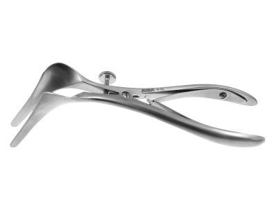 Cottle septum speculum, 5 1/2'',narrow, 55.0mm long, tapered 10mm to 6mm wide blades, with set screw