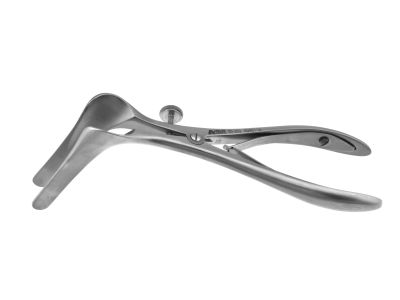 Cottle septum speculum, 5 1/2'',narrow, 55.0mm long, tapered 10mm to 8mm wide blades, with set screw