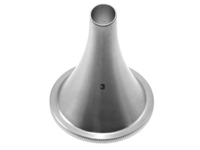 Farrior ear speculum, round, oblique ends, size #3, 8.0mm