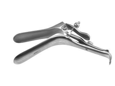Graves vaginal speculum, medium, angled 45º, 4''long x 1 5/16''wide open side blades