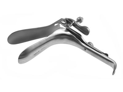 Graves vaginal speculum, medium, angled 90º, 4''long x 1 5/16''wide open side blades