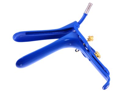 Leep Graves vaginal speculum, large, 4 1/2''long x 1 3/8''wide blades, insulated, built''smoke tube