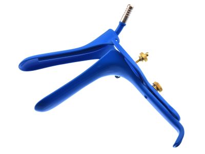 Leep Graves view-more vaginal speculum, medium, 4''long x 1 1/4''wide blades, insulated, built''smoke tube