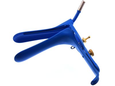 Leep Graves view-more vaginal speculum, large, 4 1/2''long x 1 3/8''wide blades, insulated, built''smoke tube