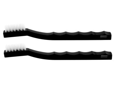 Instrument cleaning brush, 7''length, double-ended, Nylon heads, 2.0mm  diameter, 0.867''bristle length, short end, 8.0mm diameter, 1.38''bristle