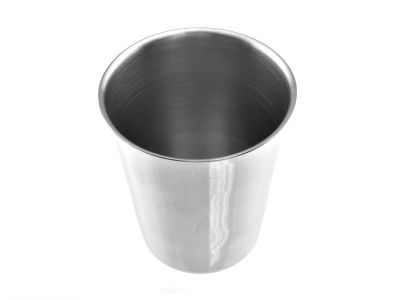 Medicine Cup, 7 ounce capacity, 2 7/8'' diameter x 3 1/5'' height, graduated in ounces and cc's, stainless steel