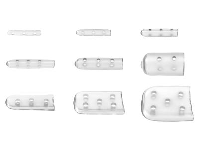 Instrument guards assorted pack, sizes 1-9, clear, vented, latex-free, single use, non-sterile, pack of 100