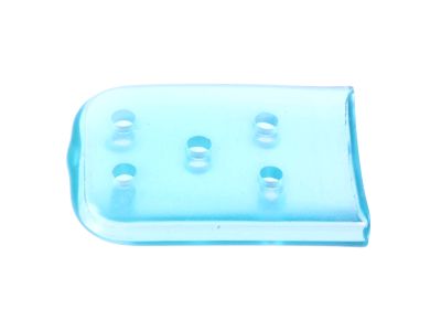 Osteotome tip protectors, size 4, tinted blue, 19.0mm x 25.4mm, vented, latex-free, single use, non-sterile, pack of 50