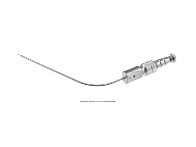 Ferguson-Frazier suction tube, 6 1/4'', 3 French, strongly angled, working length 100mm, thumb plate with cutoff hole