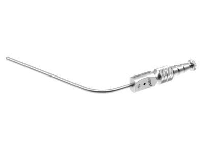 Ferguson-Frazier suction tube, 6 1/4'',10 French, strongly angled, working length 100mm, thumb plate with cutoff hole