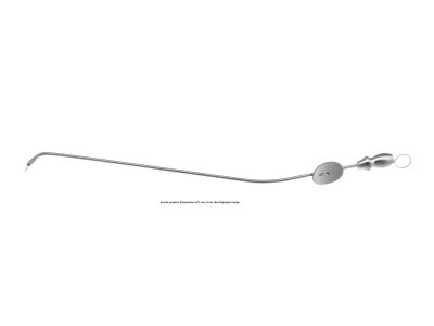 Merz suction tube, 8'',3 French, angled shaft, angled up atraumatic tip, working length 125mm