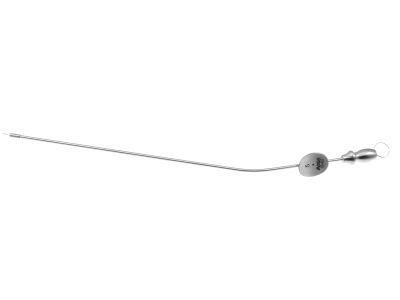 Merz suction tube, 8'',5 French, angled shaft, straight atraumatic tip, working length 125mm