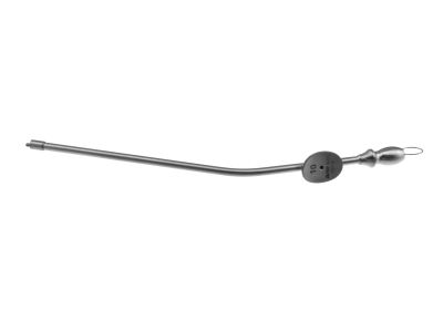 Merz suction tube, 6'',10 French, angled shaft, straight atraumatic tip, working length 80mm