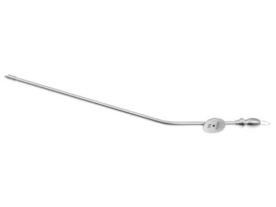 Merz suction tube, 8'',10 French, angled shaft, straight atraumatic tip, working length 125mm