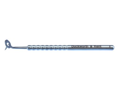 D&K Toric axis marker, 3 3/4'',2 blades, 4.0mm inside diameter, 11.6mm outside diameter, low profile, center pointer, round handle, titanium
