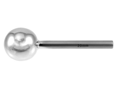 Orbital implant sizer, 20.0mm diameter, stainless steel, autoclavable