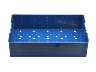 Microsurgical plastic instrument sterilization tray, 6'' W x 10'' L x 2 1/2'' H, deep base only