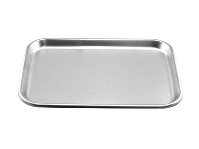 Mayo tray, 13 1/2''L x 9 3/4''Wx 3/4''H, low sides, non-perforated bottom